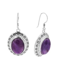 20.75 Cts African Amethyst Earring in 925