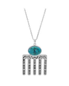 9.40 Cts Turquoise Pendant in 925