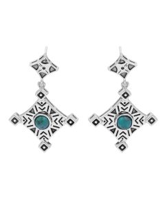 2.00 Cts Turquoise Earring in 925