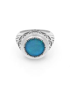 5.56 Cts Blue Opal Ring in 925