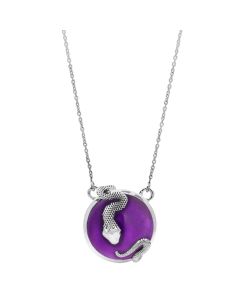 37.95 Cts African Amethyst Necklace in 925