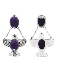 23.85 Cts African Amethyst Earring in 925