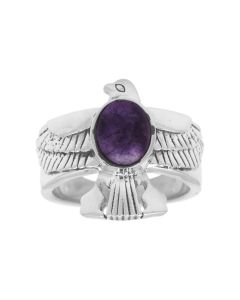 3.80 Cts African Amethyst Ring in 925
