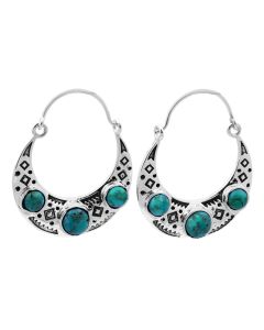 11.40 Cts Turquoise Earring in 925