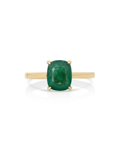 1.68 Cts Emerald Ring in 14K Yellow Gold