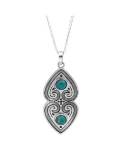 2.05 Cts Turquoise Pendant in 925