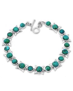 23.05 Cts Turquoise Bracelet in 925