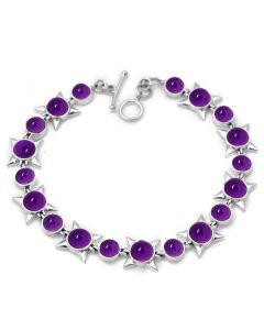 23.05 Cts African Amethyst Bracelet in 925
