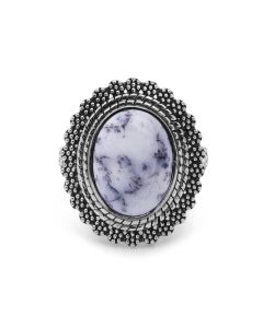 5.30 Cts Dendric Opal Ring in 925