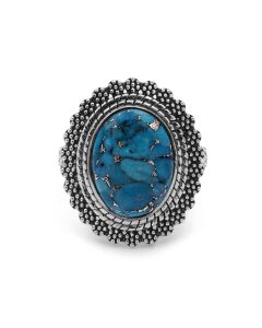 7.65 Cts Turquoise Ring in 925