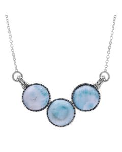 18.30 Cts Larimar Necklace in 925