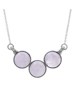 23.85 Cts Rainbow Moonstone Necklace in 925