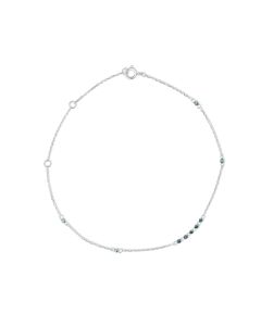 0.33 Cts Blue Diamond Bracelet in 14K White Gold