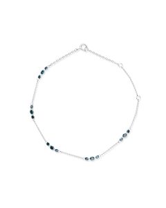 1.14 Cts Blue Diamond Bracelet in 14K White Gold