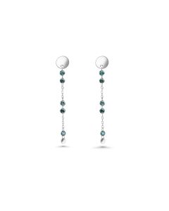 0.40 Cts Blue Diamond Earring in 14K White Gold