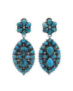 13.2 Ctw Turquoise Earring in 925