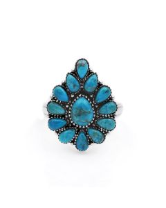 4.55 Ctw Turquoise Ring in 925