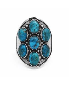 8.7 Ctw Turquoise Ring in 925