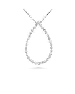 1.13 Cts Lab Grown White Diamond Pendant in 14K White Gold
