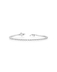 2.65 Cts Lab Grown White Diamond Bracelet in 14K White Gold