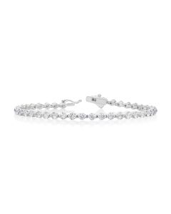 4.77 Cts Lab Grown White Diamond Bracelet in 14K White Gold