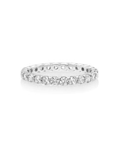 1.32 Cts Lab Grown White Diamond Ring in 14K White Gold
