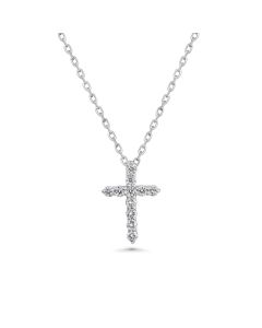 0.39 Cts Lab Grown White Diamond Pendant in 14K White Gold