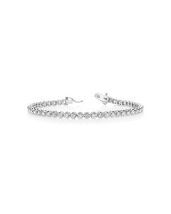 3.37 Cts Lab Grown White Diamond Bracelet in 14K White Gold
