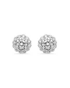 3.35 Cts Lab Grown White Diamond Earring in 14K White Gold