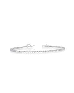 1.86 Cts White Diamond Bracelet in 14K White Gold