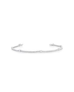 2.42 Cts White Diamond Bracelet in 14K White Gold