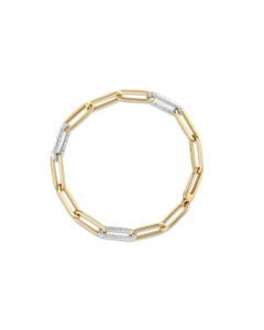 0.72 Cts White Diamond Bracelet in 14K Two Tone