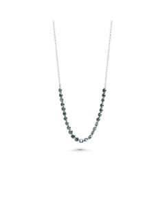 1.14 Cts Blue Diamond Necklace in 14K White Gold