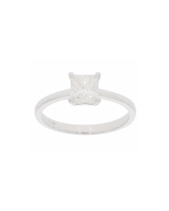 1.00 Cts White Diamond Ring in 14K White Gold