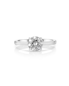 1.37 Cts White Diamond Ring in 14K White Gold