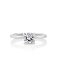 1.07 Cts White Diamond Ring in 14K White Gold