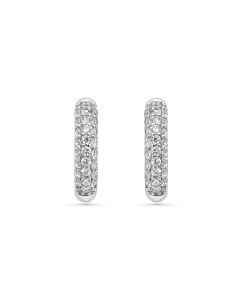 0.17 Cts Lab Grown Diamond Hoop Earring in 925 Sterling Silver