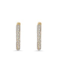 0.35 Cts Lab Grown White Diamond Earring in 14K Yellow Gold