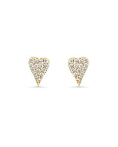 0.21 Cts Lab Grown White Diamond Earring in 14K Yellow Gold