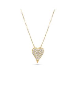 0.2 Cts Lab Grown White Diamond Pendant in 14K Yellow Gold