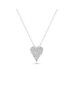 0.2 Cts Lab Grown White Diamond Pendant in 14K White Gold