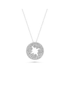0.37 Cts Lab Grown Diamond Statement Pendant in 925 Sterling Silver