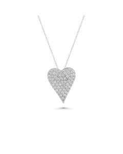 0.37 Cts Lab Grown Diamond Heart Pendant in 925 Sterling Silver