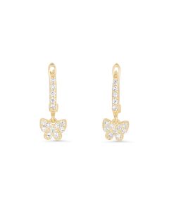 0.22 Cts Lab Grown White Diamond Earring in 14K Gold