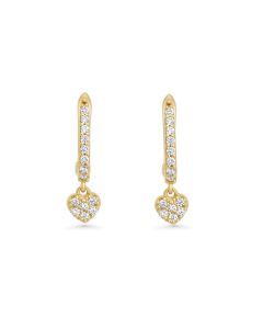 0.23 Cts Lab Grown White Diamond Earring in 14K Gold