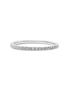0.3 Cts White Diamond Ring in 14K White Gold