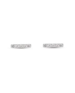 0.07 Cts White Diamond Earring in 14K White Gold