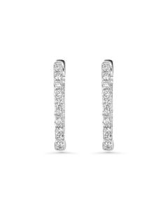 0.28 Cts White Diamond Earring in 14K White Gold
