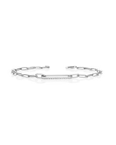 0.23 Cts White Diamond Bracelet in 14K White Gold