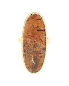 12.20 Cts Indonesian Agate Ring in Brass